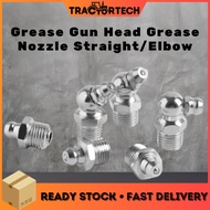 TractorTech | Kepala Gris / Grease Gun Head Grease Nozzle Straight M8,10,12 & Elbow M6-45° / M10-90°