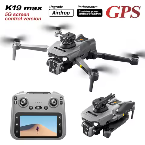 New K19 MAX GPS Drone: 8K Camera, Aerial FPV, Obstacle Avoidance, Brushless Motor, Large Screen Remo