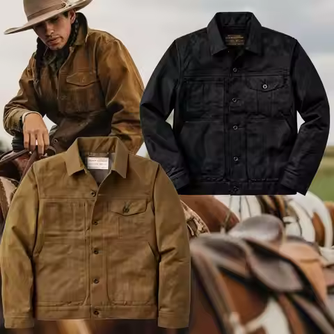 FLISON Oil Wax Jacket American Vintage Jacket
