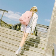 【 DOUGHNUT 】PLUS ONE RE 經典大學包 15吋後背包 防潑水 / 粉