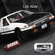 【 WJ】1:20โตโยต้า AE86จำลองล้อแม็กรถยนต์รุ่นรถสปอร์ตของเล่นรุ่น