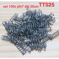 XO Set of 100 pieces of 7mm non-compression spring, 30mm long
