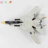 JKTH 1:72 F-14 Tomcat Fighter Jet Model White Black ABS Plastic 10.24inch Detailed