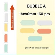 NiimBot D11 / D61 / D110 / D101 Thermal Label Printer Plain Colour Transparent Label Sticker Tape Ro