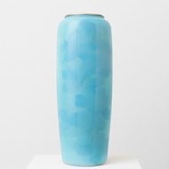 日本製 | 深川製磁藍瓷金邊花瓶 | 瓷胎幼滑 | 光潔如鏡 | Japanese Fukagawa Seiji Vase in Blue Porcelain with Gold Rim
