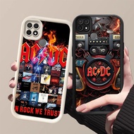 GK-2 ACDC BAND Black and white silicone Casing for OPPO Realme A15 A35 C12 C25 C25S C15 A15s 2021