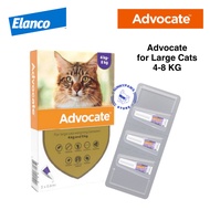 Advocate Cat Medicine For Large Cat Fleas Drops 4-8 KG Tube 0.8 ML Large Adult Cats Spot On