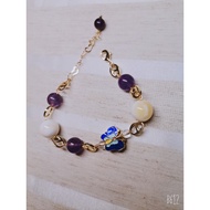 Diy amethyst & white fritillary bracelet DIY amethyst+white fritillary bracelet bracelet