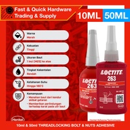 10ml 50ml 263 LOCTITE RED threaded Locking Sealant Anti Slip Loosen Screw Bolt Nut Fasten Glue SCREW