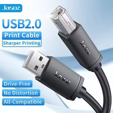 Jasoz USB B to USB A Printer Cable High Speed USB 2.0 Type A to B Male Cable for Canon Epson HP ZJia