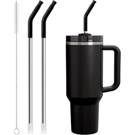 Metal Straw Compatible with Stanley 14 Ounces/20 Ounces/30 Ounces/40 Ounces Cup, Long Reusable Stain