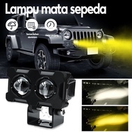 Lampu Tembak Sorot LED Laser Gun 2 Mata Mobil Motor  2 Warna Putih Kuning (1pc)