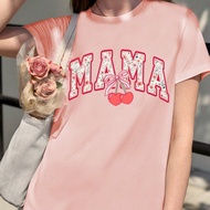 ชุดเสื้อยืดพิมพ์ลาย สาวสง่างาม ดอกซากุระ โบว์ คอแก้ต ผู้หญิงแม่ png, แม่คอแก็ต png, ดีไซน์เสื้อผ้าคว