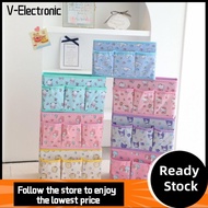 V-ELECTRONIC Sanrio Hello Kitty กล่องเก็บของพับได้ พับเก็บได้ สี่เหลี่ยมสี่เหลี่ยม กล่องใส่เครื่องสำ