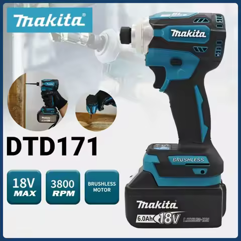 Makita DTD171 Cordless high torque electric driver Rechargeable Screwdriver Drill Brushless Impact D