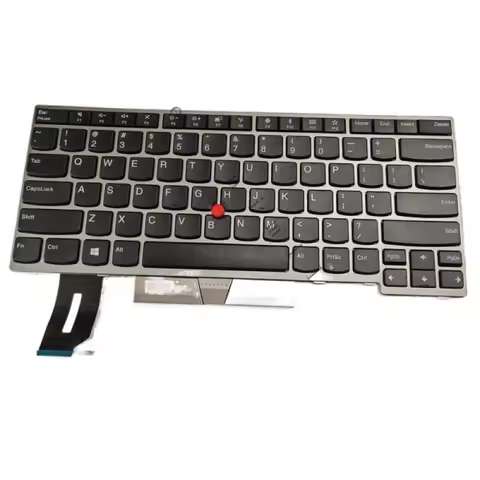 A+ For Lenovo Thinkpad E480 E485 L380 L480 L490 T480s T490 Silver Frame US Laptop Keyboard