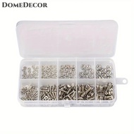 DomeDecor 320pcs 304 thép không gỉ Hex nút ổ cắm đầu cap vít Hexagon Chủ Đề Máy Metric Nut Bolt Asso