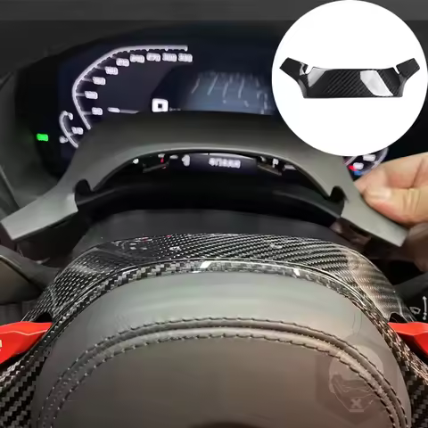 For BMW X3M F97 X4M F98 X5M F95 X6M F96 Replacement Real Carbon Fiber Steering Wheel Panel Cover Car