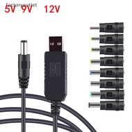 【FMSG】 USB To DC Power Cable 5V To 12V Boost Converter 8 Adapters USB To DC Jack Charging Cable For Wifi Router Mini Fan Speaker Hot