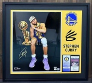 NBA Warriors 2022 Champions Stephen Curry Signed Phote  雙認證簽名照片
