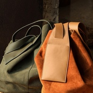 Songmont songmont song song One Shoulder Genuine Leather Frosted Hanging Ear Tote Extra Large Bag