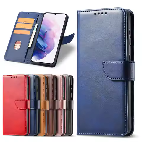 Solid Color Leather Flip Case for Samsung Galaxy J4 J6 Plus J7 J5 J3 A9 A8 A7 A6 C5 C7 C8 C9 2018 20