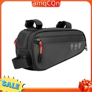 Bike Frame Bag Waterproof Bicycle Bag with Two Side Pockets Bike Tube Storage Pouch for Mountain Roa