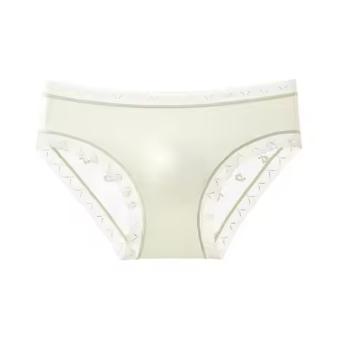 1pc Mens Underwear Ice Silk Lace Ultra-thin Briefs Featuring 3D Bulge Pouch Panties XL-4XL Large Siz