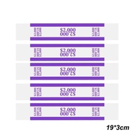 100Pcs Self-Sealing Money Straps Assorted Money Bands Bill Glued Duty-Kraft Floss Cash Currency Bind