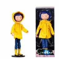 Bbees ตุ๊กตาตัวการ์ตูน Coraline ประตูลับ Coraline Puerta Secreta สีเหลืองเสื้อกันฝนตุ๊กตาขยับแขนขาได