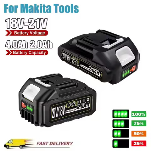 21V Rechargeable Battery 4.0Ah 2.0Ah Larger Capacity Lithium Ion Battery Li-ion Battery for Makita E