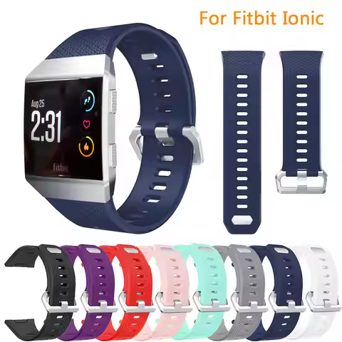 Silicone Watch Band Soft Strap For Fitbit Ionic Watchbands Replacement Smart Watch Accessories Wrist