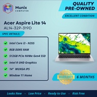ACER  ASPIRE LITE 14 AL14-32P-319D 14" Laptop ( i3 - N355 / 8GB DDR5 RAM / 512SSD )