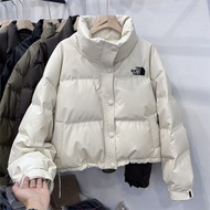 Thick Short Down Jacket Women Winter Stand-Up Collar White Duck Down Small Leather Jacket Bread Jacket Outer Jacket Hot