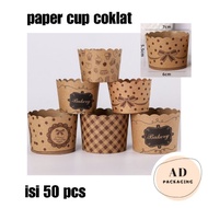Chocolate cupcake paper/ muffin cup/ cupcake paper/ bread paper/ paper cup cake contents 50 pcs
