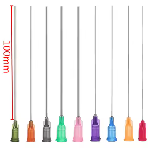 100mm Laboratory Extended Needle 14G 15G 16G 18G 22G 23G 25G Plastic and Stainless Steel Dispensing 