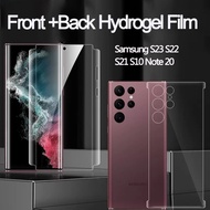 Front+Back Hydrogel Film for Samsung S23 Ultra S23  S22 S21 Plus  Note 20 Ultra S10 Plus Screen Protector for Samsung