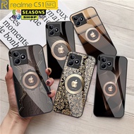 Latest Realme C51 NFC Glass Case Softcase - Realme C51 Glass Softcase - Realme C51 Glitter Glass Sof