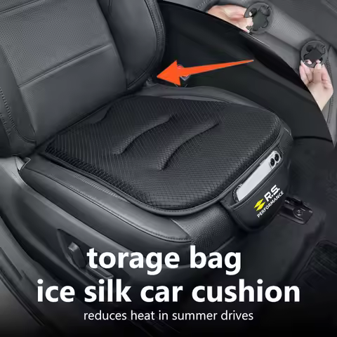 Car Luxury Ice Silk Cushion Storage Bag Breathable Seat Cover For Renault Clio Arkana Captur Twingo 