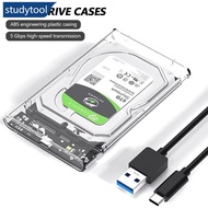 STUDYTOOL External 2.5 Inch USB3.0 HDD Case 5 Gbps Hard Disk Case Hard Drive Enclosure SATA HDD SSD 