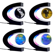 Magnetic levitation globe, floating and rotating world map, glowing and rotating Earth, floating acc