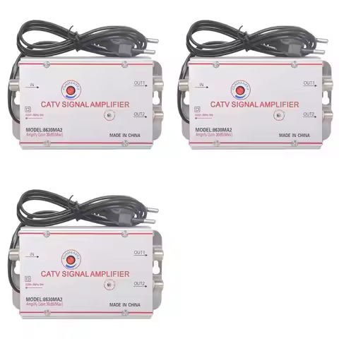 24-Hour Delivery 3X 8630MA2 30Db Cable TV Splitter Amplifier Digital TV Antenna Signal Booster Home 