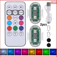 Lampu LED Motor Mobil Sepeda Drone Kedip Remote Charging Waterproof Isi 2pcs MS
