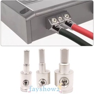 FAYSHOWS Car Speaker Wire Terminal, Gold Silver Pure Copper Car Audio Connector,  0GA 4GA 8GA Wire R