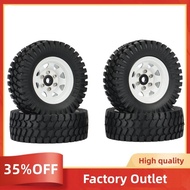 4PCS 1.55 Metal Beadlock Wheel Rim Tire Set for 1/10 RC Crawler Car Axial Jr 90069 D90 TF2 Tamiya CC01 LC70 MST,1 Factory Outlet