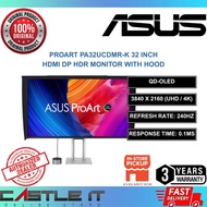 Asus ProArt PA32UCDMR-K 32 Inch QD OLED 4K UHD 240Hz 0.1ms HDMI DP HDR Monitor with Hood
