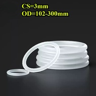 O-ring gasket Thickness CS3mm*OD102-300mm O-ring white silicone seal ring food grade seal waterproof