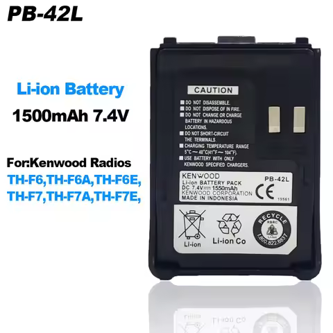 Walkie Talkie Battery PB-42L 1500mAh 7.4V For KENWOOD TH-F6 TH-F6A TH-F6E TH-F7 TH-F7A TH-F7E Two Wa
