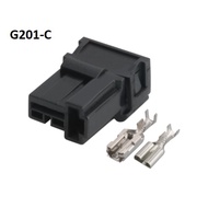 G201-6.3mm black 2-hole car connector