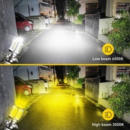 ஐ AUXITO 1Pcs 12V H4 LED Motorcycle Headlight Bulbs Angel Devil Eye Lens Dalawang Color 6500K